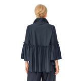 Peplum Zip-Front Jacket in Black - 4646J-BLK - Size M Only!