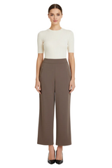 Chic Zip-Pocket Pant in Mocha - 1227-MCH