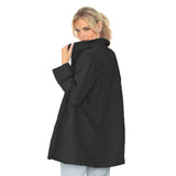 Textured One-Button Jacket in Black - 6290J-BLK - Size S Only!