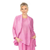 Textured Stripe Easy Open Front Jacket in Orchid - 6831J-ORC