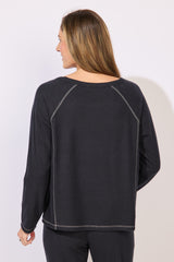 Buttery Rib Knit Raglan - 13210