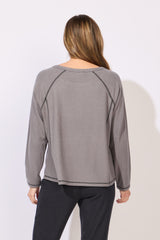 Buttery Rib Knit Raglan - 13210