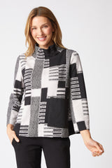 Fair and Square Ruched Collar Top - 13514