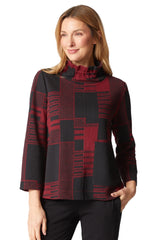 Fair and Square Ruched Collar Top - 13514