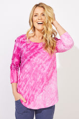 Mystic Dyed Tee — fuchsia