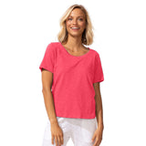 Textured Peruvian Cotton Carefree Tee - 10003
