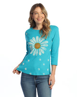 "Happy Days" Abstract Print Top - 14-1361