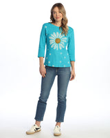 "Happy Days" Abstract Print Top - 14-1361