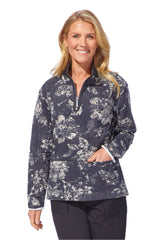Batik Floral Quarter Zip - 14651