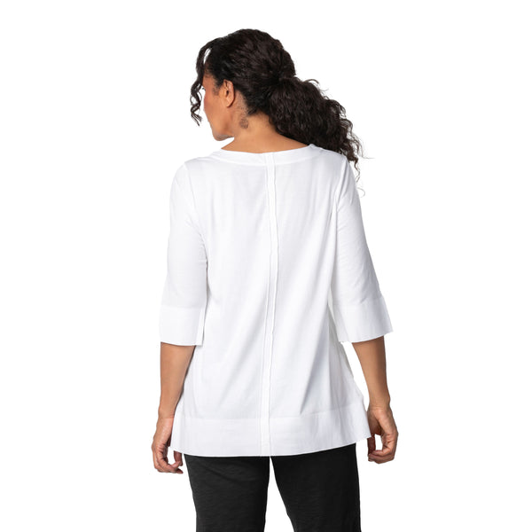 Habitat V-Neck Tunic Top in White - 74035 - WT - Size XS Only!