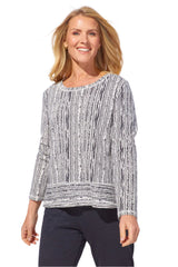 Cotton Slub Stripe Easy Tee - 15144 - Size S