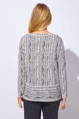 Cotton Slub Stripe Easy Tee - 15144 - Size S