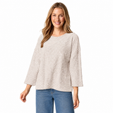 Mixed-Direction Stripe Patchwork Top - 21537