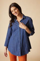 High-Low Easy Cotton Shirt - 15519