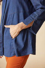 High-Low Easy Cotton Shirt - 15519