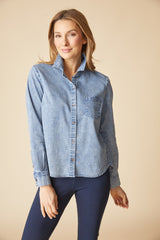 Habitat Shaped Hem Shirt - Light Denim - image 2