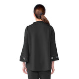 Techno Stretch-Knit Asymmetric Jacket in Black - 4577J-BK - Size XL