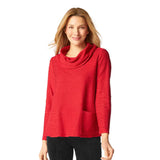 Cowl Neck Pocket Top - 16010