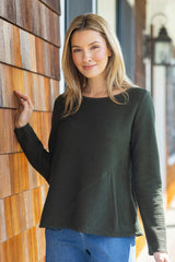 Rib-Textured Cotton Top - 16030