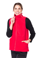 Fleece Vest with High Collar & Front Zip - 16225