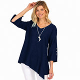 Lightweight V-Neck Waffle Tunic - LW102