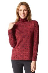 Tie Dye Ruched Turtleneck - 16812