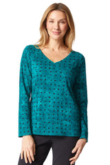 Tie Dye Easy V-Neck Tee - 16851