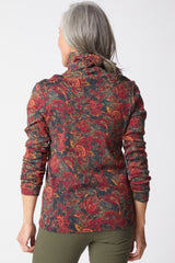 Paisley Easy Ruched Turtleneck - 16912