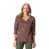 Autumn Paisley Easy V-Neck Tee - 16951