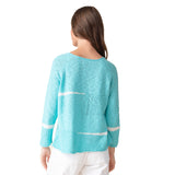 Spring Boatneck Pullover in Capri - 89602-Capri