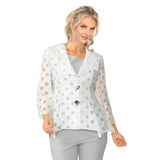 Merrow Cutout  Jacket in White - 7070J-WHT