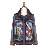 Brushstroke & Denim-Print Mesh Twin Set - 31430 - Sizes M & L