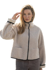 Reversable Sherpa Jacket in Dove - 19904
