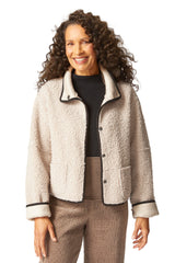 Reversable Sherpa Jacket in Dove - 19904