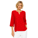 Lightweight Embroidered Cotton Tunic Top - EC429