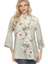 Simply Elegant Cascading White Peony Blouse - 2030BWP