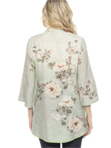 Simply Elegant Cascading White Peony Blouse - 2030BWP