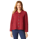 Crinkle Crepe Short Swing Jacket - 21312