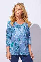 Mineral Dye Cotton Slub Freedom V-Neck - 21431