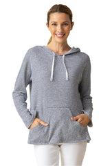 Striped Sunrise Cotton Pullover in Black & White - 21500 - Size XS Only!