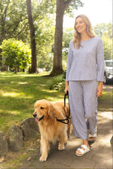 Pasadena Stripe Market Pant in Navy/White - 21563-NVY