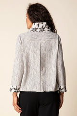 Crinkle Crepe Floral Mix Luna Jacket - 21648