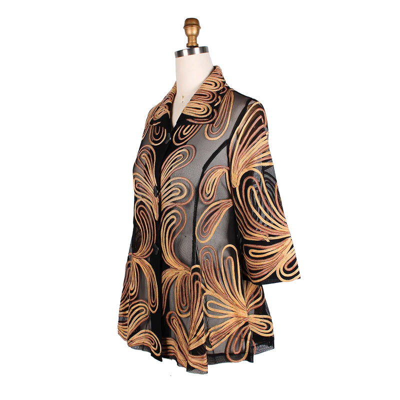 Damee Soutache Swirl On Mesh Jacket - 2389 - Size M Only!