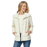 Cozy Heather Snap-Front Jacket - 23016