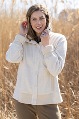 Cozy Heather Snap-Front Jacket - 23016