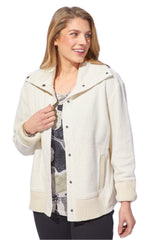 Cozy Heather Snap-Front Jacket - 23016