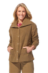 Cozy Heather Snap-Front Jacket - 23016