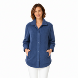 Heather Fleece Shacket - 23017