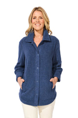 Heather Fleece Shacket - 23017
