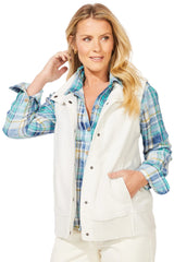 Heather Fleece Snap Vest - 23018